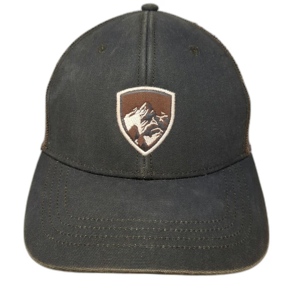 Kuhl Trucker Hat Black One Size Mesh Back Mountain Patch Snapback Shield